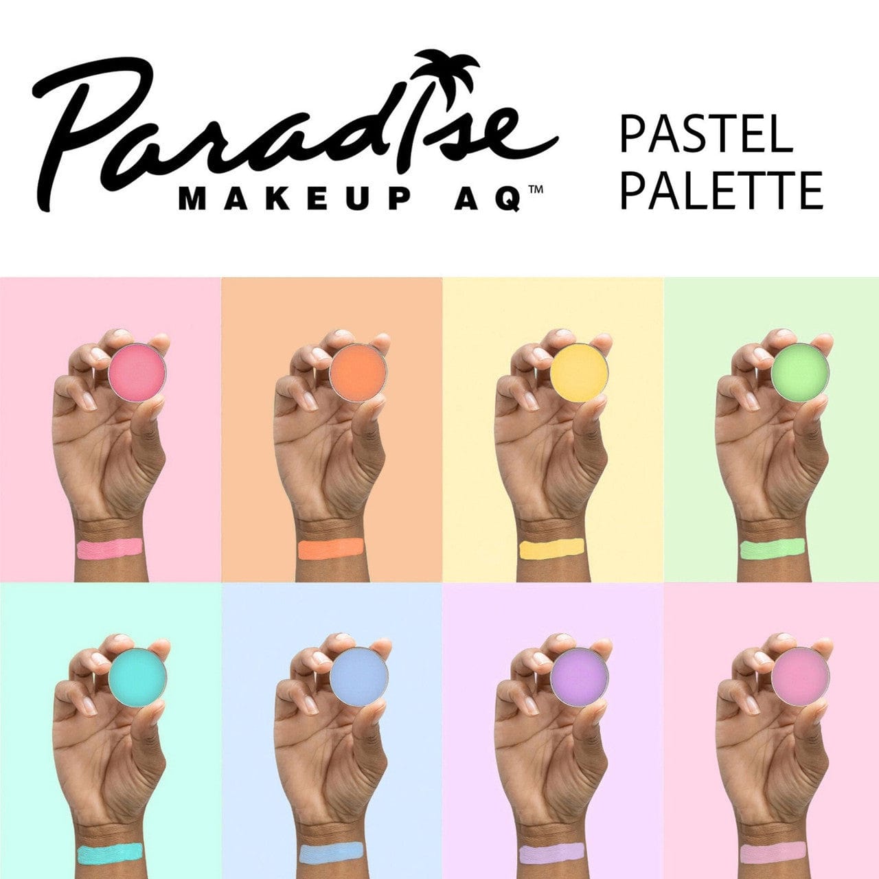 Paradise Makeup AQ - 8-Color Palette - Pastel
