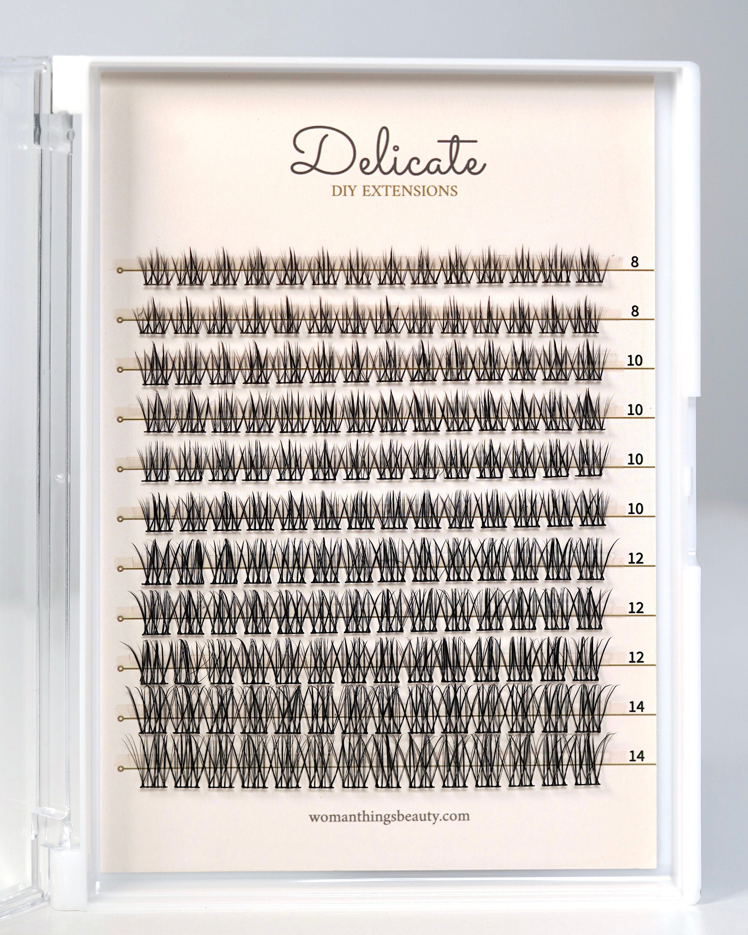 Pestañas individuales delicadas